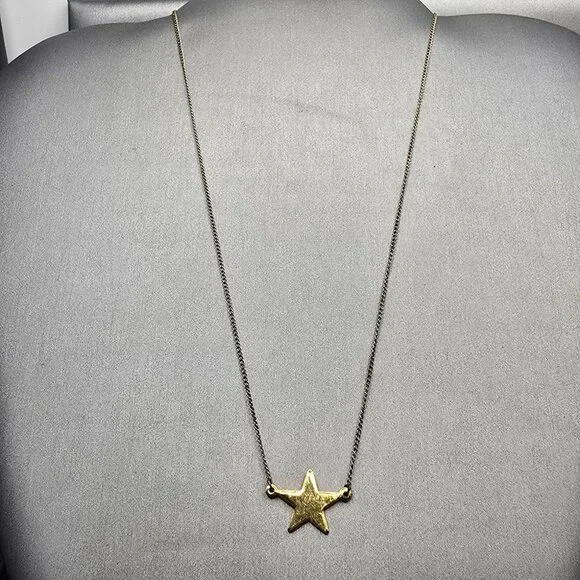 VTG Carla 14K Gold Filled Star Pendant Choker Necklace 15" Minimalist Celestial - Picture 9 of 16